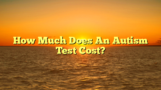 How Much Does An Autism Test Cost?