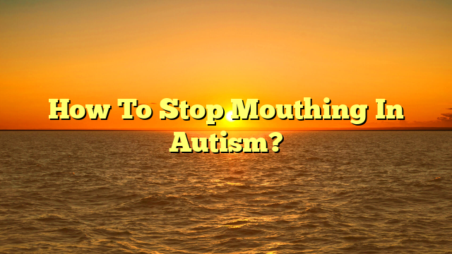 How To Stop Mouthing In Autism?